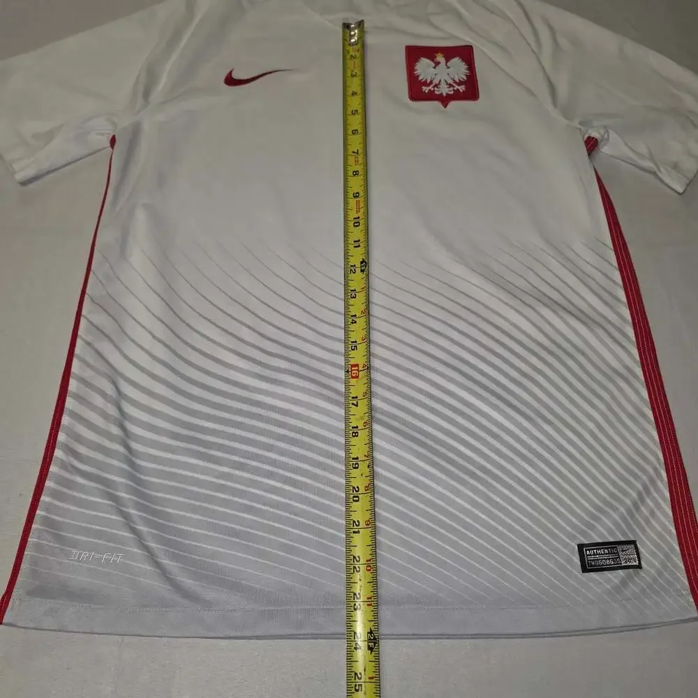 Nike 2016-2018 Poland National Team Home Soccer Jersey White Medium